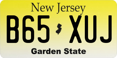 NJ license plate B65XUJ