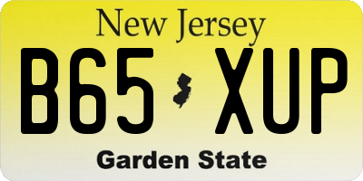NJ license plate B65XUP