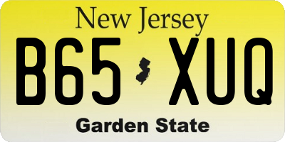 NJ license plate B65XUQ