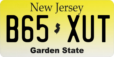 NJ license plate B65XUT