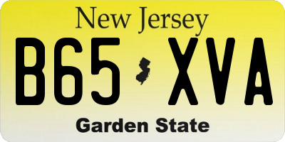 NJ license plate B65XVA