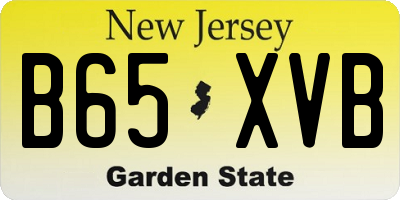 NJ license plate B65XVB