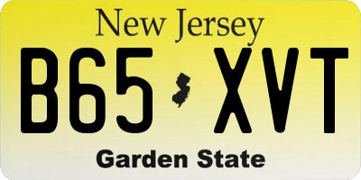 NJ license plate B65XVT