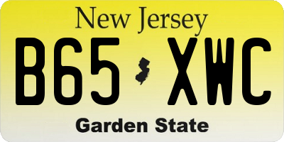 NJ license plate B65XWC