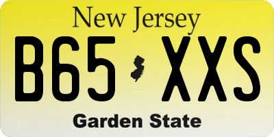 NJ license plate B65XXS