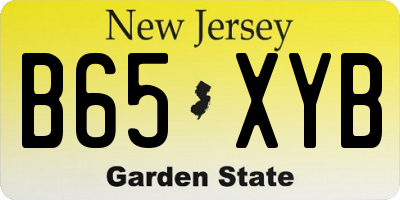 NJ license plate B65XYB