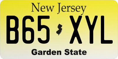 NJ license plate B65XYL