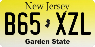 NJ license plate B65XZL