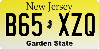 NJ license plate B65XZQ
