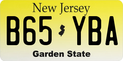 NJ license plate B65YBA