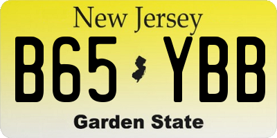 NJ license plate B65YBB