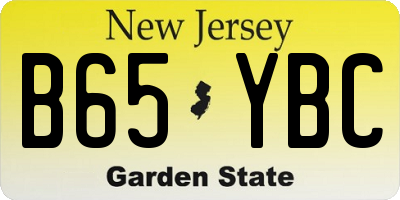 NJ license plate B65YBC
