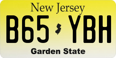 NJ license plate B65YBH