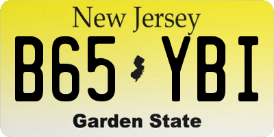 NJ license plate B65YBI