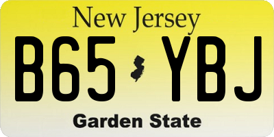 NJ license plate B65YBJ