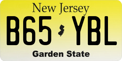 NJ license plate B65YBL