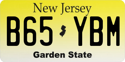 NJ license plate B65YBM
