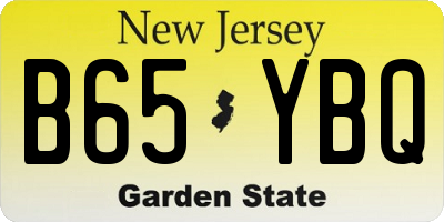 NJ license plate B65YBQ