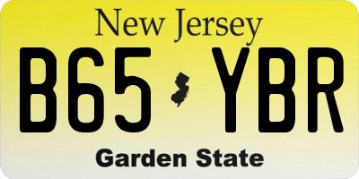 NJ license plate B65YBR