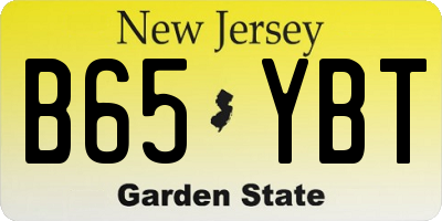 NJ license plate B65YBT