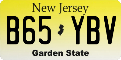 NJ license plate B65YBV
