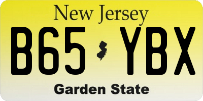 NJ license plate B65YBX