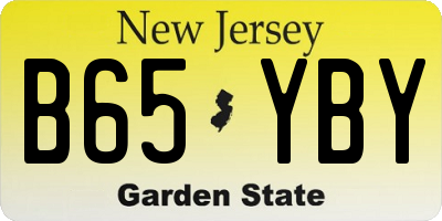 NJ license plate B65YBY