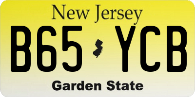 NJ license plate B65YCB