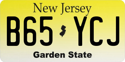 NJ license plate B65YCJ