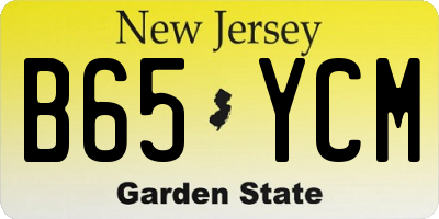NJ license plate B65YCM