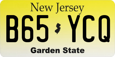 NJ license plate B65YCQ