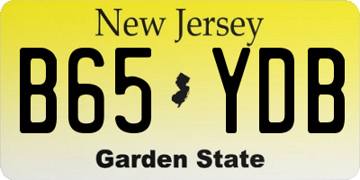 NJ license plate B65YDB