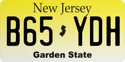 NJ license plate B65YDH