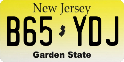 NJ license plate B65YDJ