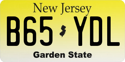 NJ license plate B65YDL