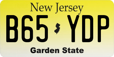 NJ license plate B65YDP