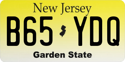 NJ license plate B65YDQ