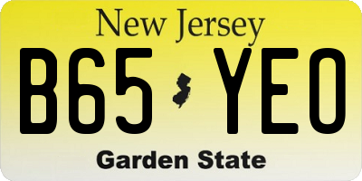 NJ license plate B65YEO
