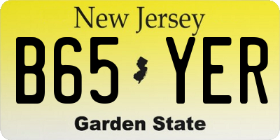 NJ license plate B65YER