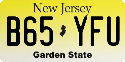 NJ license plate B65YFU