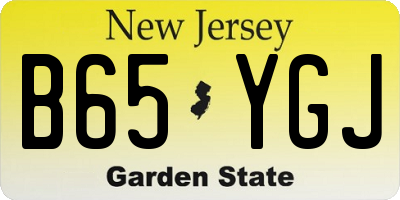 NJ license plate B65YGJ