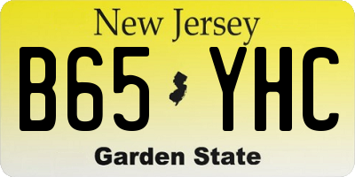 NJ license plate B65YHC