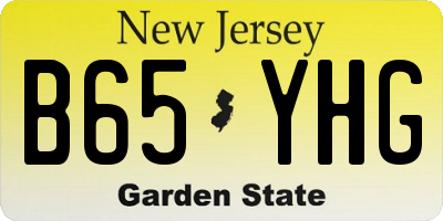 NJ license plate B65YHG