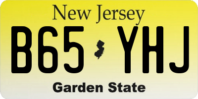 NJ license plate B65YHJ