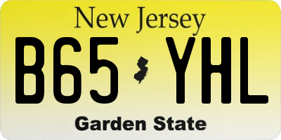 NJ license plate B65YHL