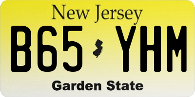 NJ license plate B65YHM