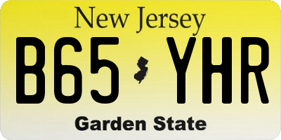 NJ license plate B65YHR