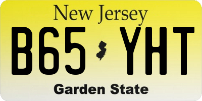 NJ license plate B65YHT