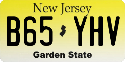 NJ license plate B65YHV