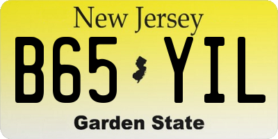 NJ license plate B65YIL